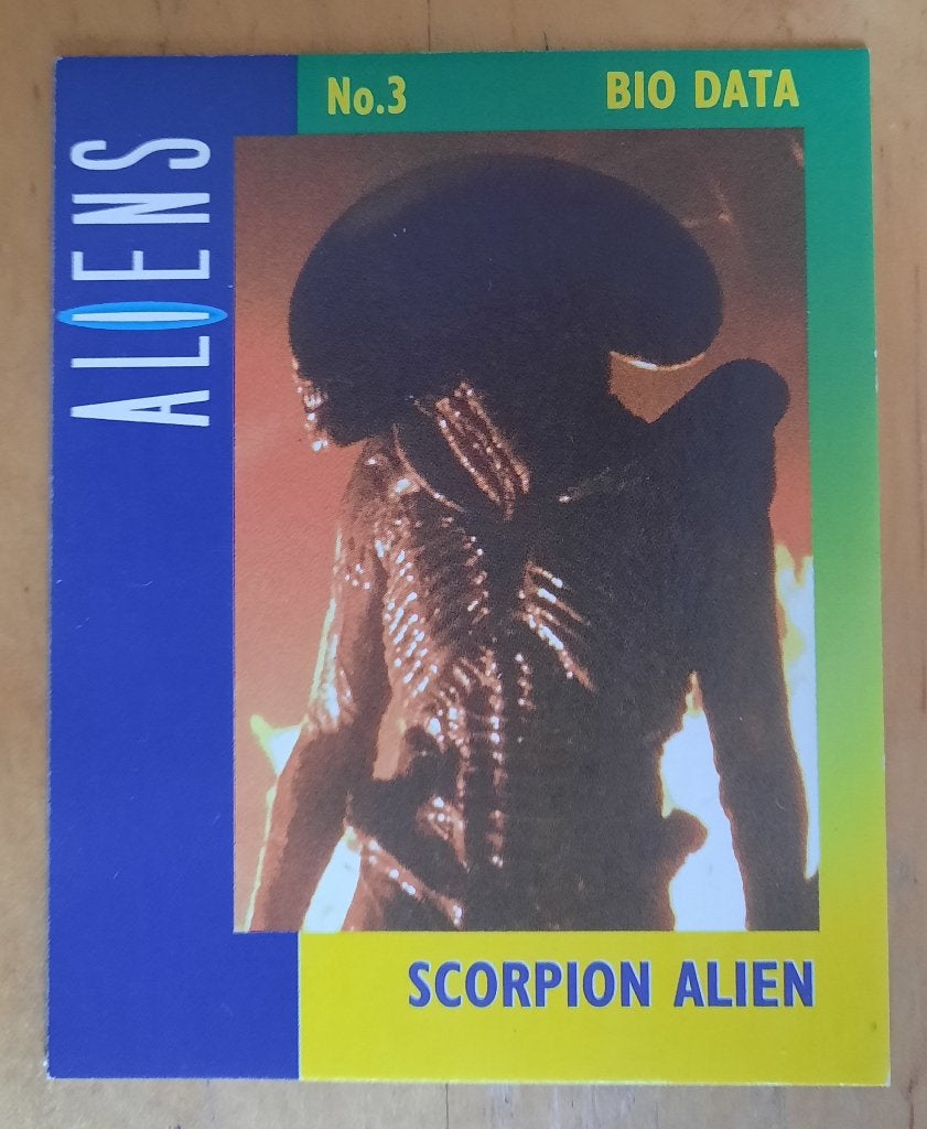 Zeldzame Aliens Scorpion Alien trading card No.3, Ophalen of Verzenden, Gebruikt
