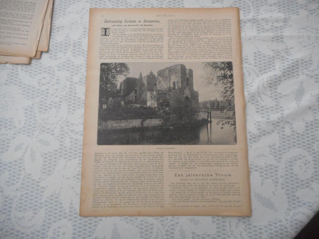 Haarlem. RuÏne van Brederode. 1910., Ophalen of Verzenden, Voor 1920, Nederland, Knipsel(s)