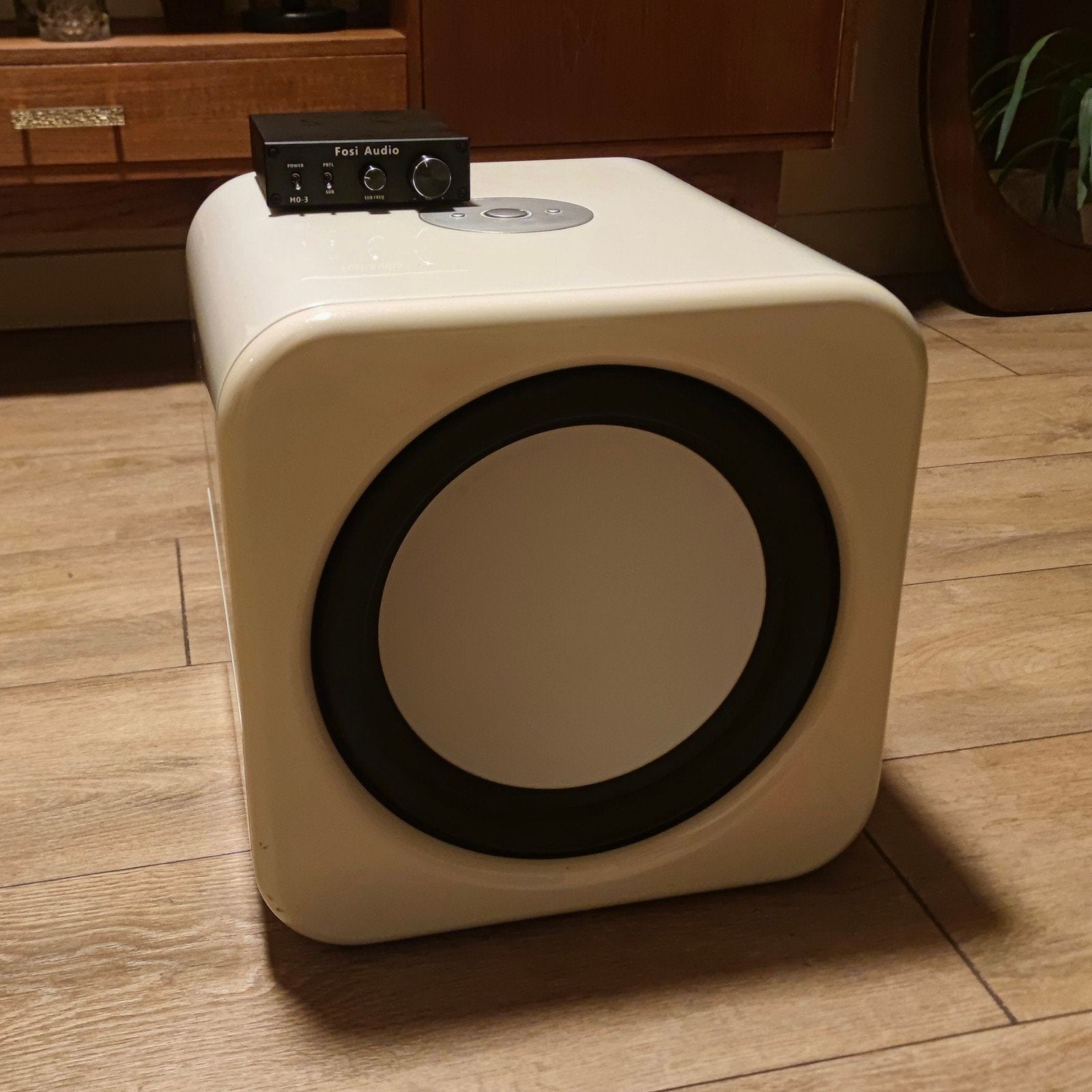 Monitor Audio Apex AW12 subwoofer met ext. versterker, Inclusief kabels, Subwoofer, Refurbished, Monitor Audio