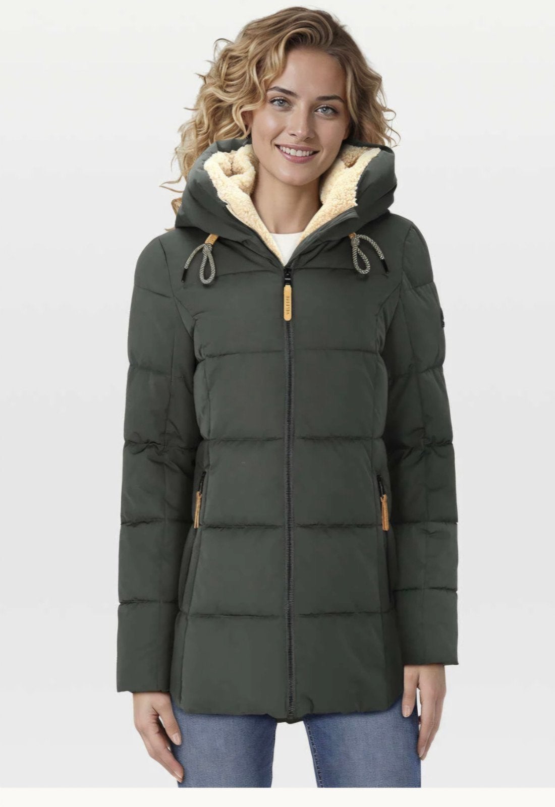 Veleste winterjas donkergroen maat 42, Kleding | Dames, Maat 42/44 (L), Ophalen of Verzenden, Zo goed als nieuw, Veleste