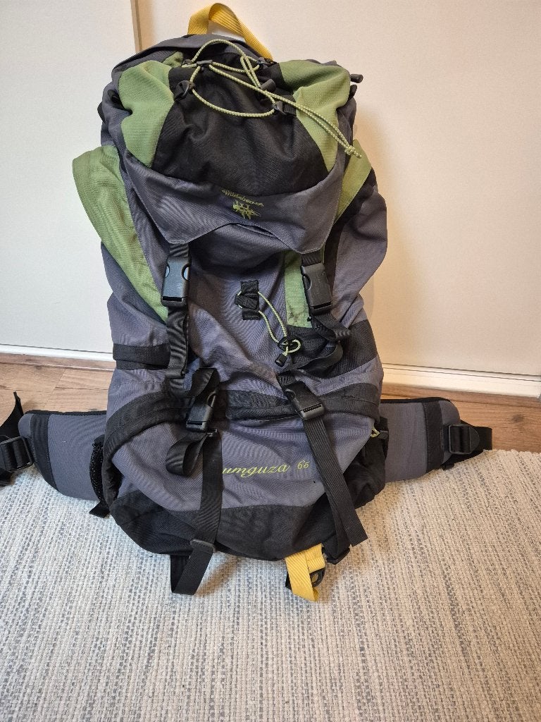 Trekking backpack rugtas met regenhoes, Ophalen, Gebruikt, Rugzak