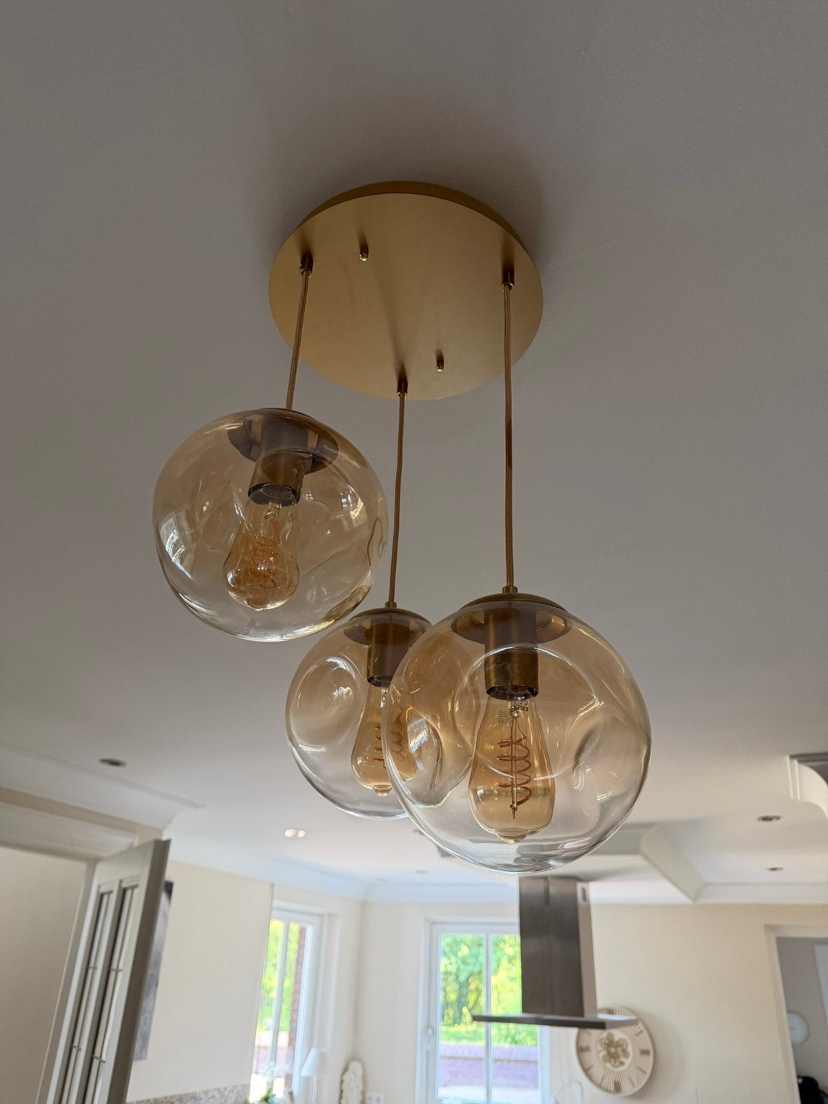 Art deco hanglamp, Huis en Inrichting, Lampen | Hanglampen, Ophalen, Nieuw, Metaal, 50 tot 75 cm