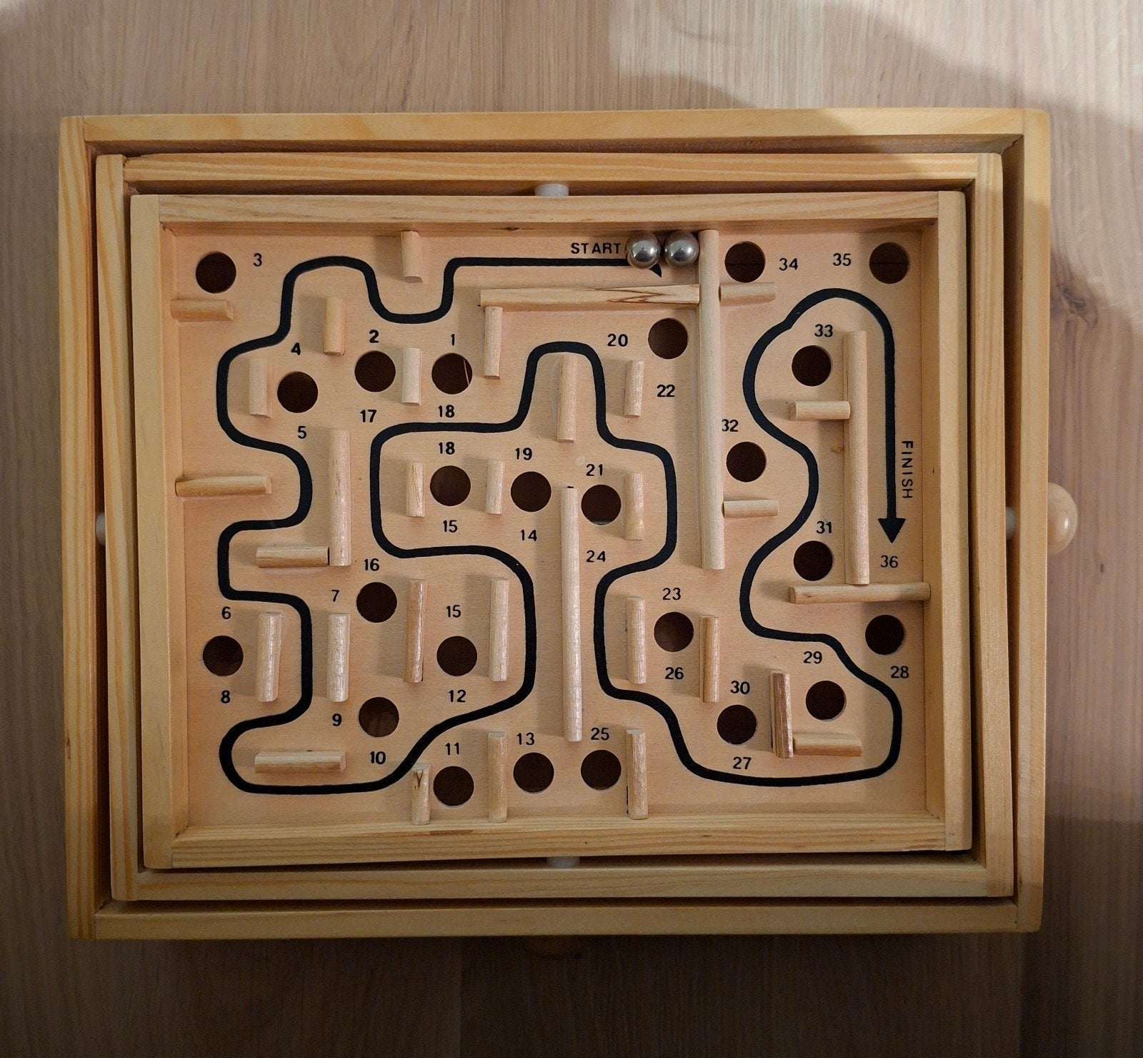 Challenge Labyrinth Houten Balansspel - Klassiek Doolhof, Kinderen en Baby's, Ophalen of Verzenden, Zo goed als nieuw, Jongen of Meisje