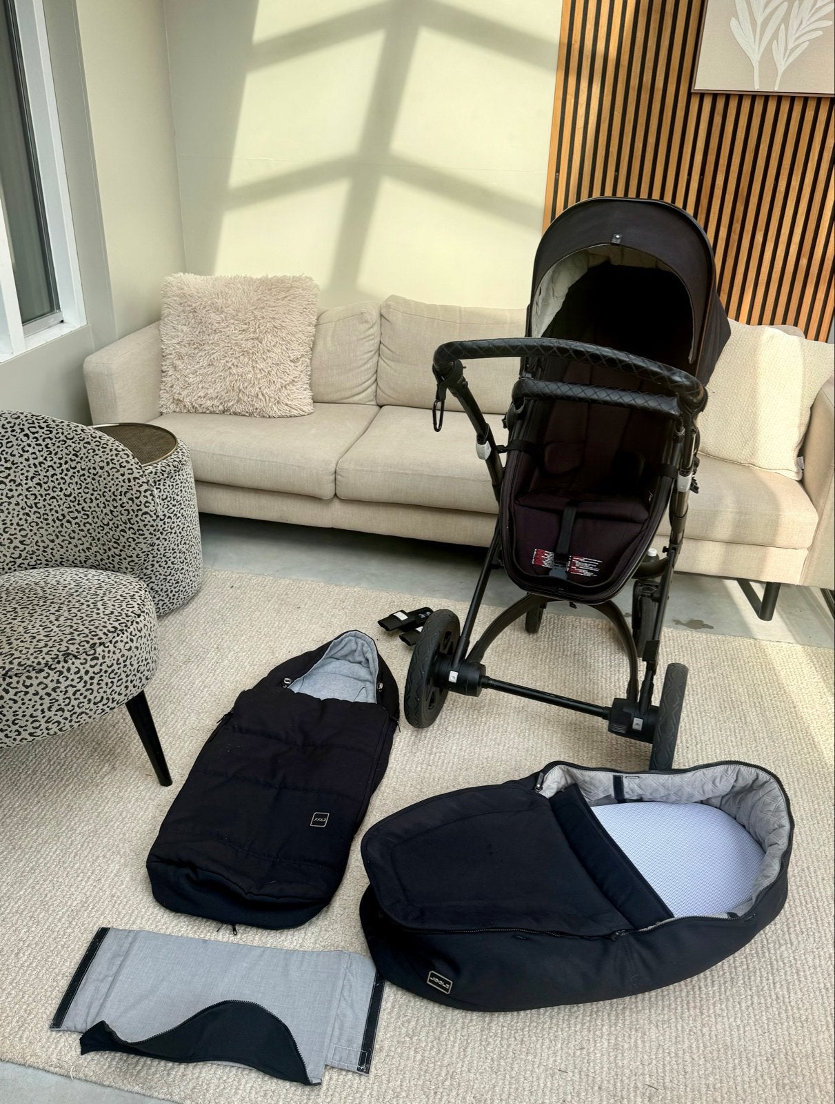 Joolz Geo 2 Kinderwagen zwart met Accessoires, Kinderen en Baby's, Gebruikt, Combiwagen, Met autostoeltje, Ophalen