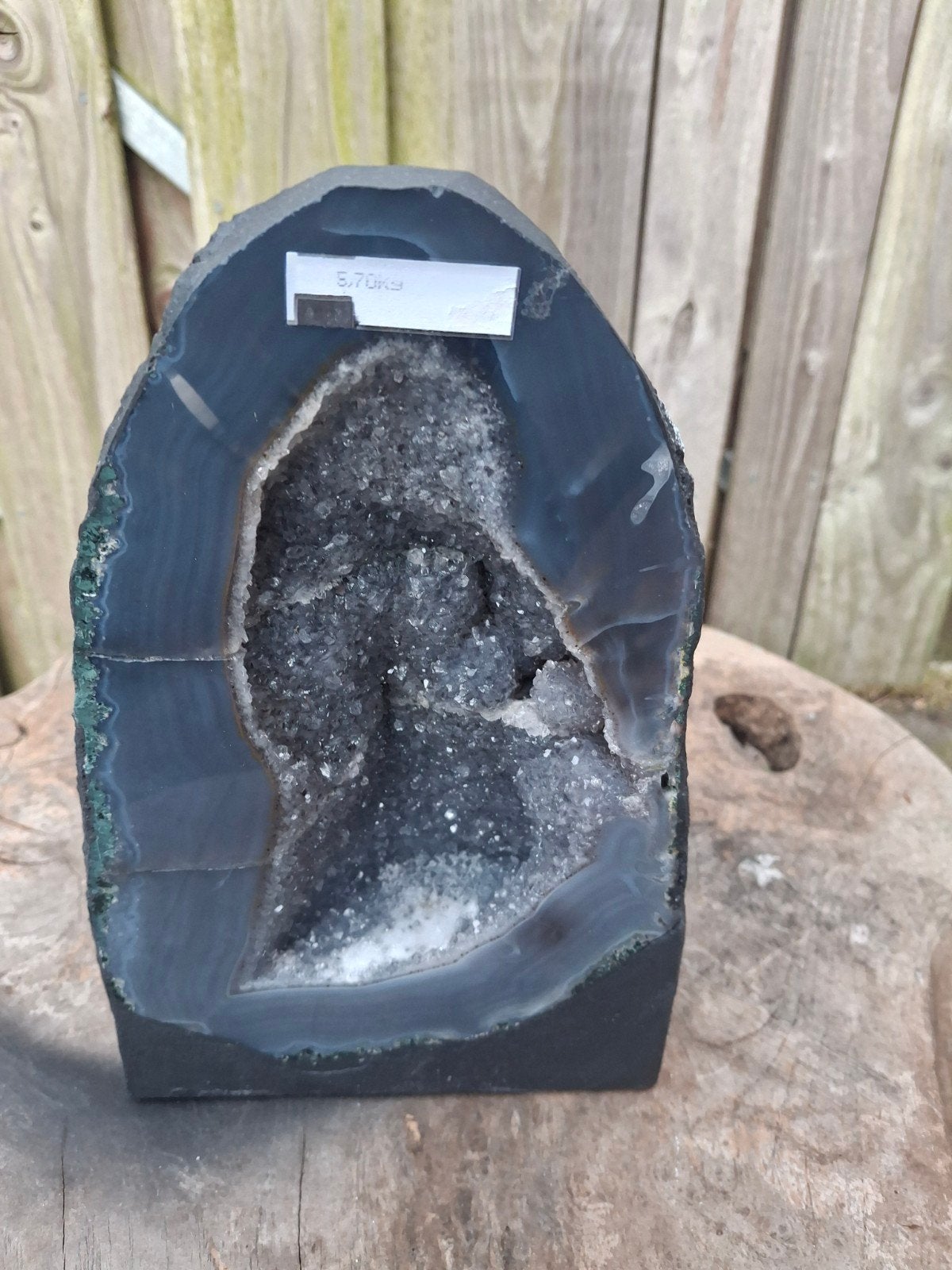 Grote Amethist Geode - 5.7 kg, 25cm hoog, Ophalen of Verzenden, Mineraal