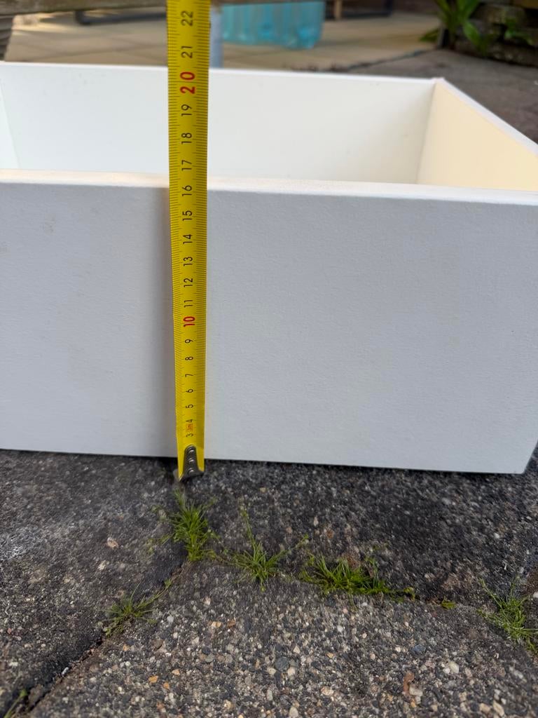 Ikea Witte lade met rails, Ophalen of Verzenden, Gebruikt