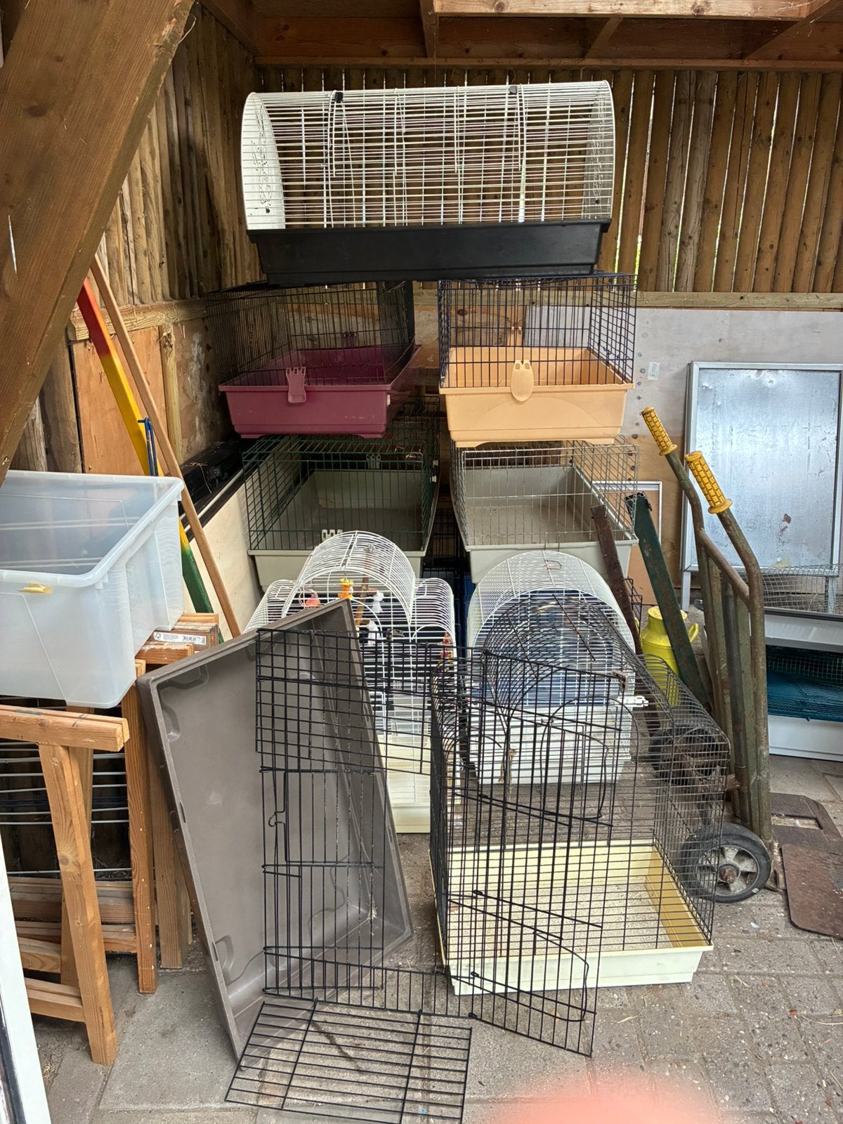 Binnenhokken cavia/konijn en 2 vogelkooien! Zelf uitzoeken., Ophalen, Gebruikt, 75 tot 110 cm, Minder dan 65 cm