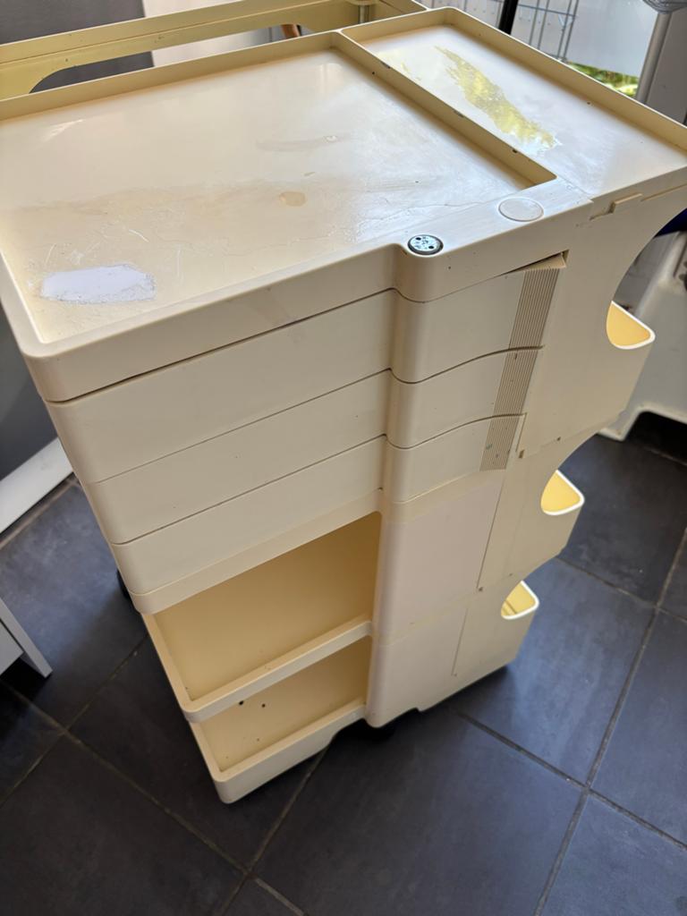 Vintage Joe Colombo Boby Trolley - Beige, Ophalen, Gebruikt
