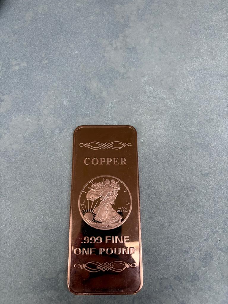 Koperen baar .999 Fine One Pound American Eagle, Ophalen of Verzenden, Koper