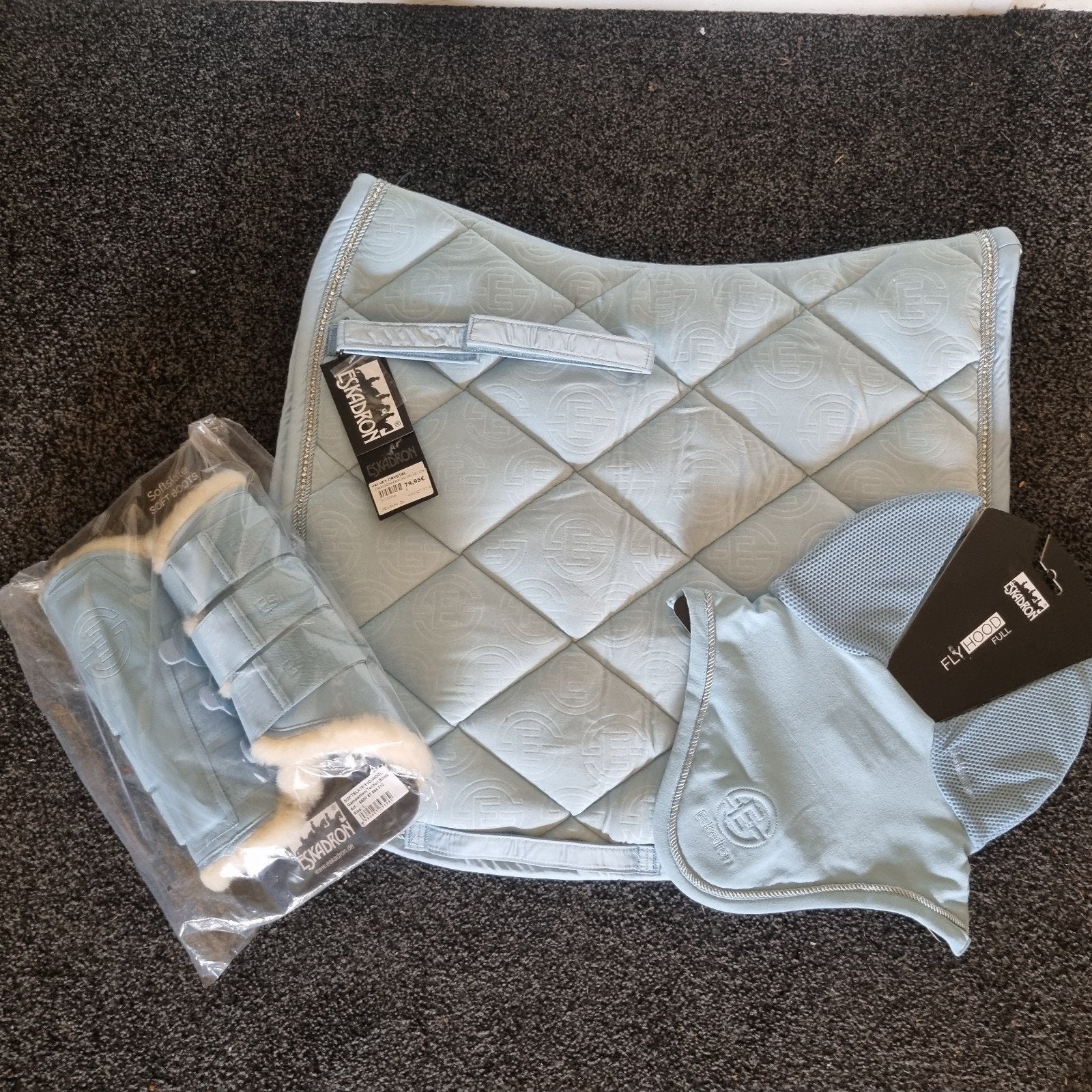 Nieuw Eskadron setje Velvet Crystal lichtblauw maat Full, Ophalen of Verzenden, Nieuw