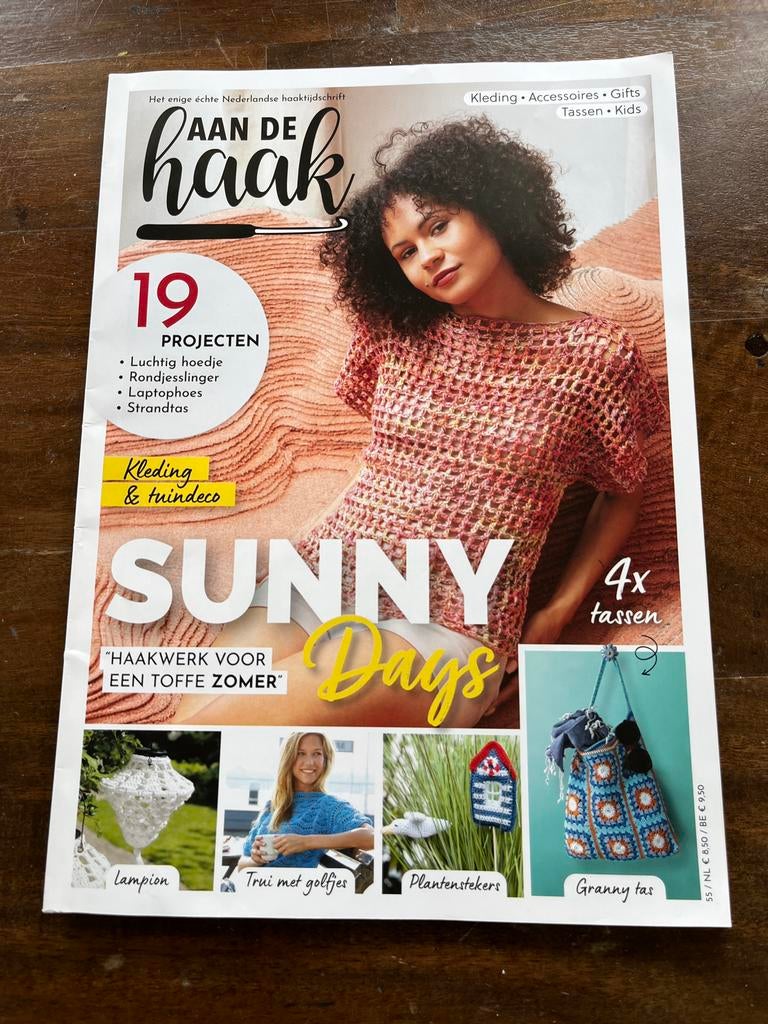Haak tijdschrift Aan de Haak - Sunny Days nr 55, Hobby en Vrije tijd, Breien en Haken, Ophalen of Verzenden, Zo goed als nieuw