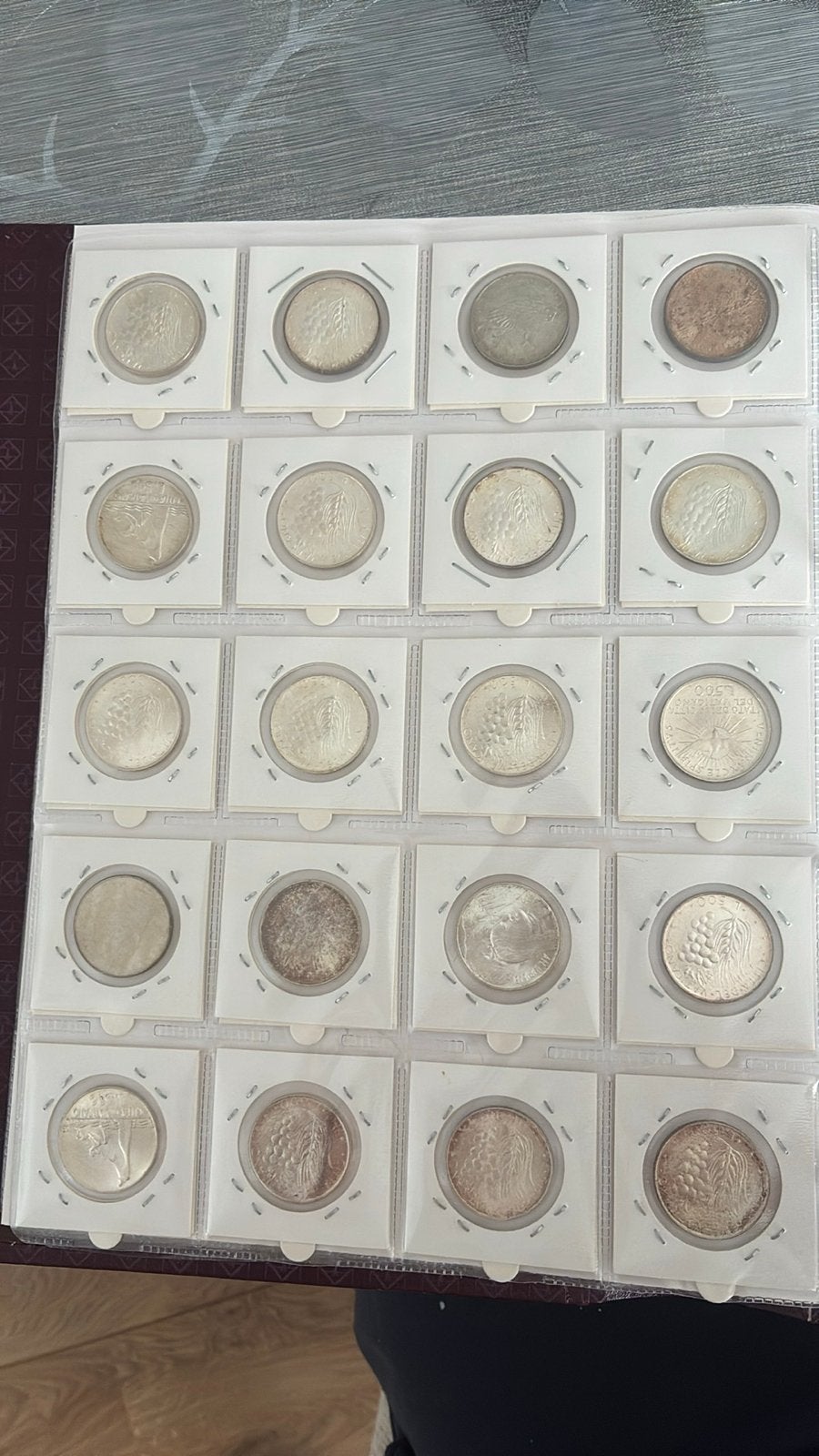 20 x 500 lire zilver vaticaan, Ophalen of Verzenden, Verzamelmap