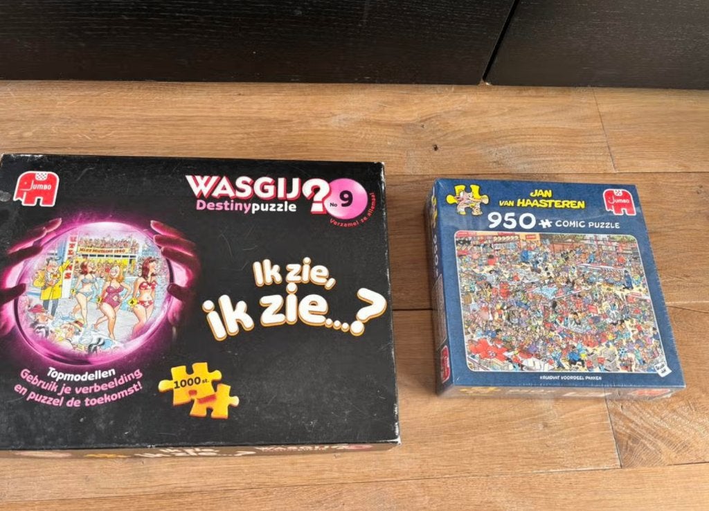 2 puzzles, Hobby en Vrije tijd, Denksport en Puzzels, Ophalen of Verzenden, 500 t/m 1500 stukjes, Zo goed als nieuw, Legpuzzel