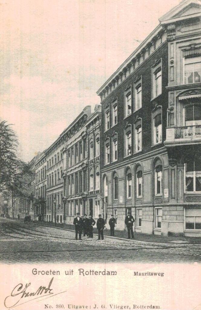 Groeten uit Rotterdam - Mauritsweg - Voor 1920, Verzamelen, Ophalen of Verzenden, Voor 1920, Gelopen, Zuid-Holland