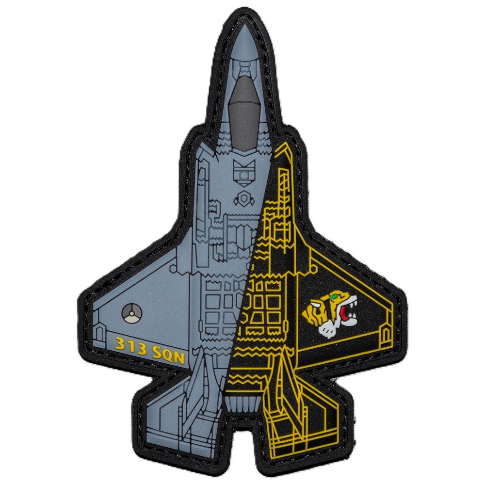 F-35 Lightning II 313 SQN Tiger Patch, Ophalen of Verzenden, Luchtmacht, Nederland, Embleem of Badge