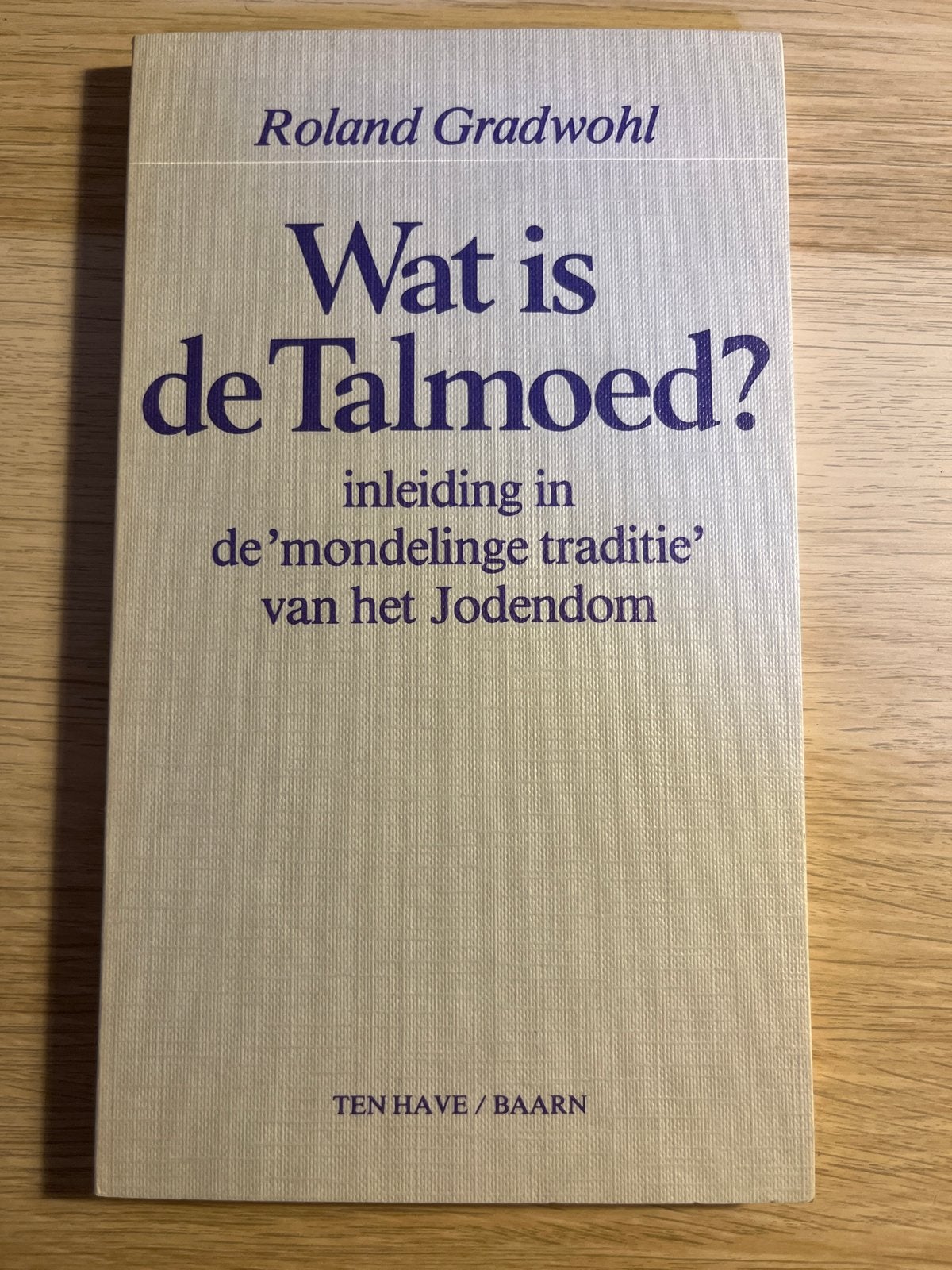 Wat is de Talmoed? Inleiding in de Joodse traditie, Ophalen of Verzenden, Zo goed als nieuw, Jodendom