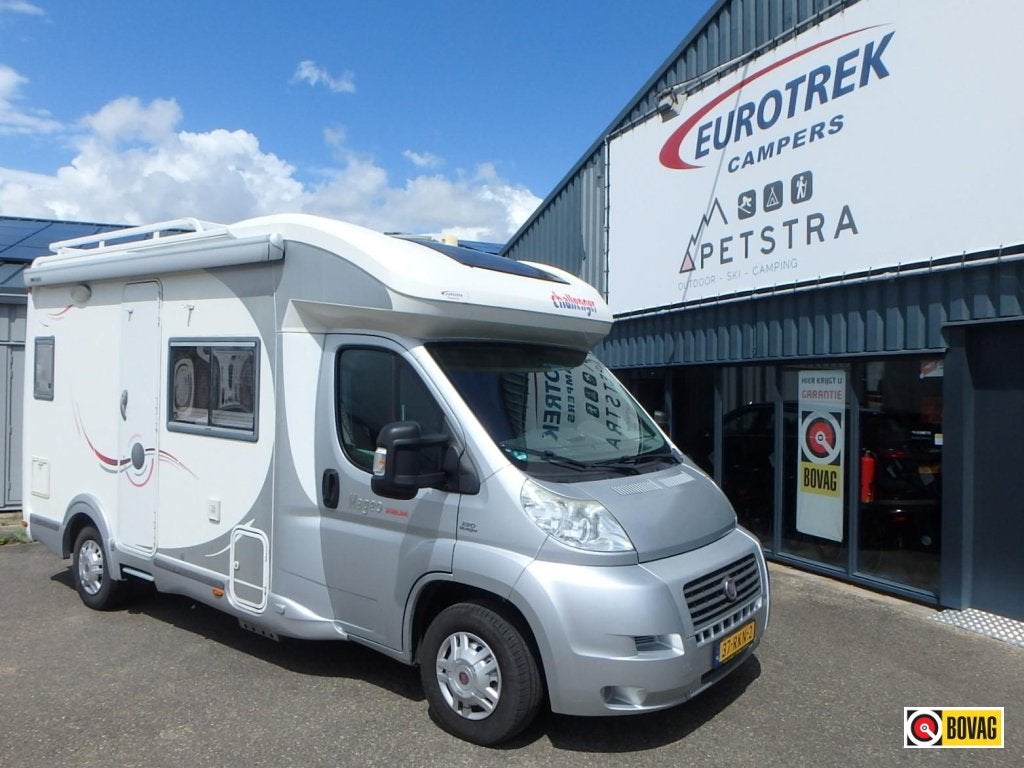 Challenger Mageo 590 Prium, Caravans en Kamperen, Campers, Ringverwarming, Fiat, Bedrijf, Luifel