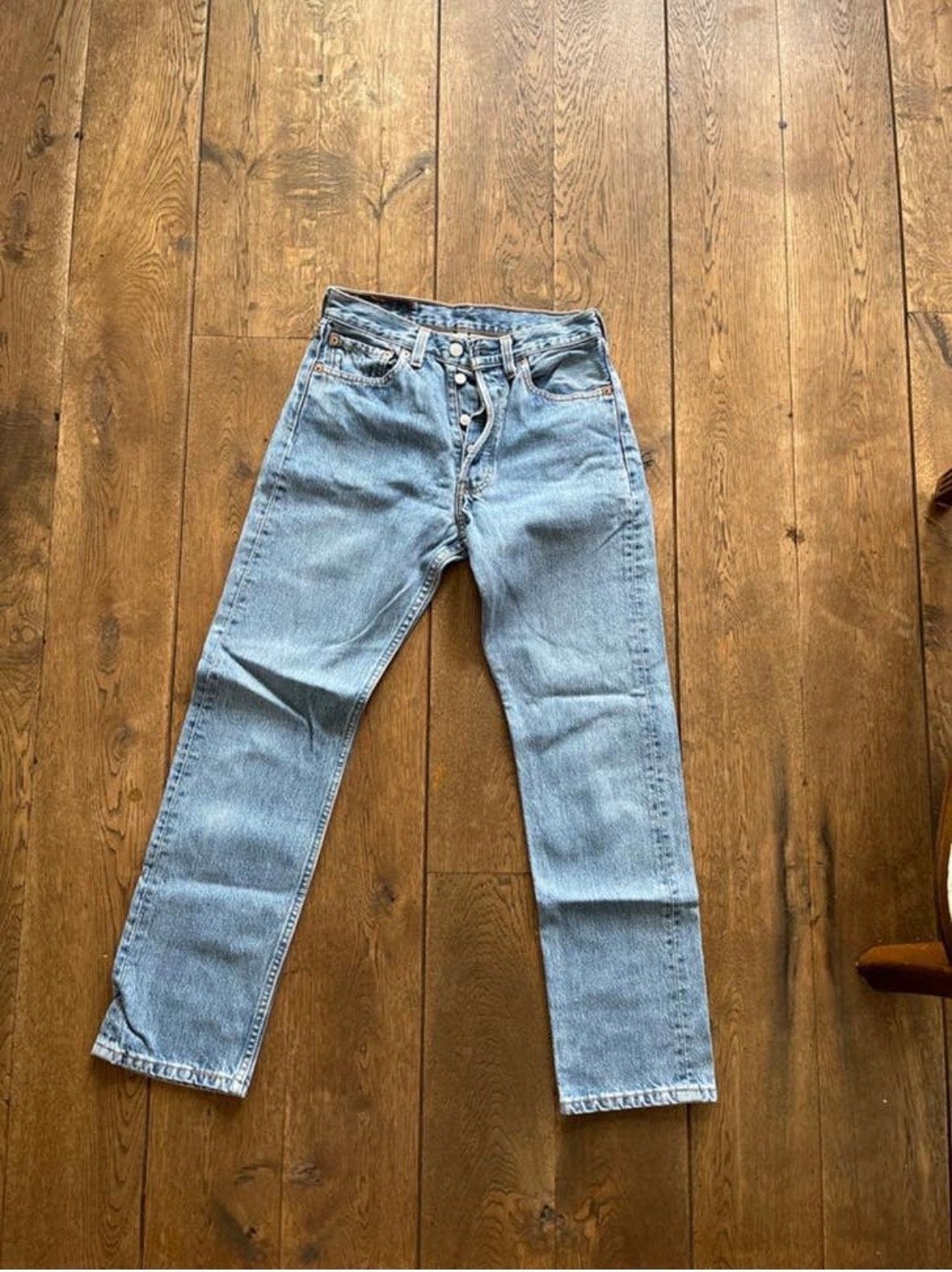 Vintage Levi's 501 Jeans - Klassieke Blauwe Denim W 27 L 28, Ophalen, Zo goed als nieuw, Blauw, W30 - W32 (confectie 38/40)