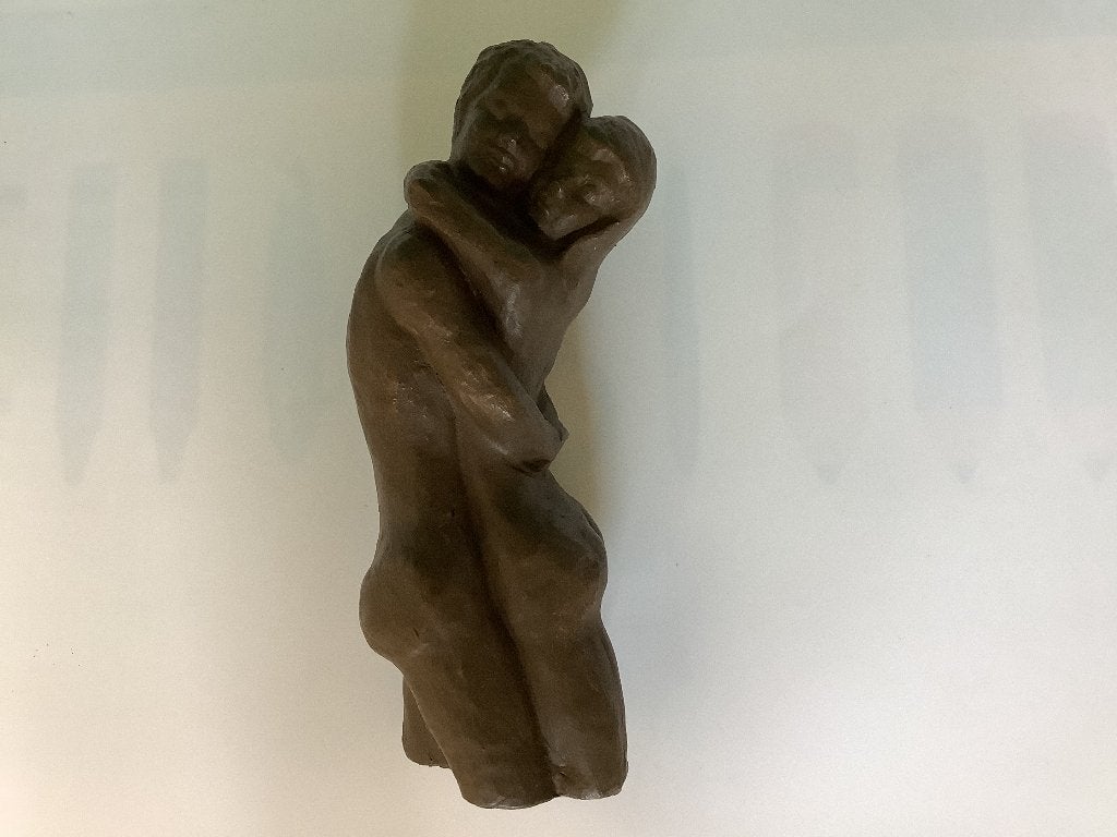 Beeld bekende kunstenaar.Geert kunen 30 cm, Groep mensen, Ophalen of Verzenden, 20 - 50 cm, Beeld