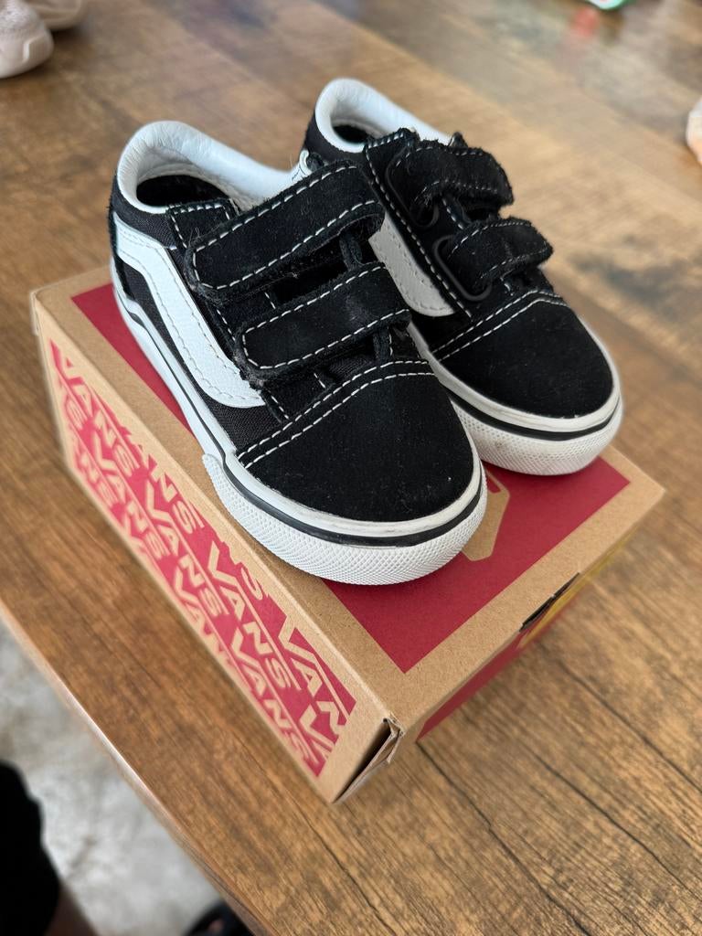 Vans Old Skool Klittenband Schoenen Zwart/Wit, Ophalen of Verzenden, Zo goed als nieuw, Jongetje of Meisje, Schoentjes