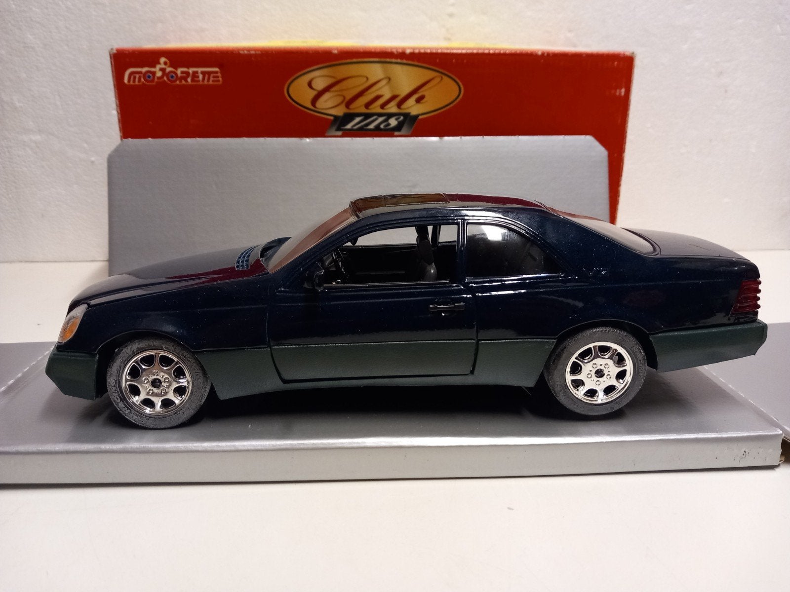 Mercedes Benz S klasse coupe 600 groen Majorette 1:18 KRD, Ophalen of Verzenden, Zo goed als nieuw, Auto, Overige merken