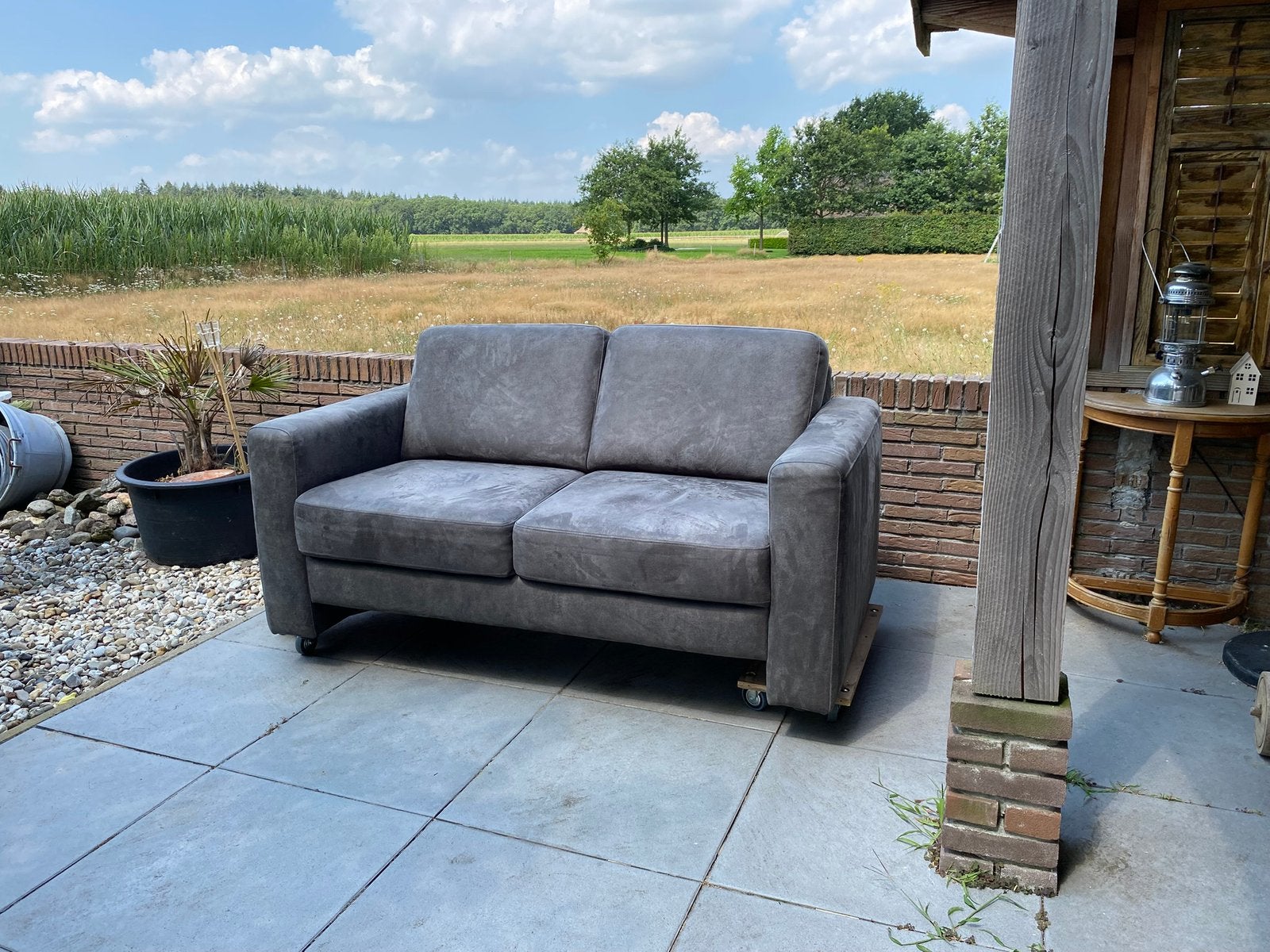 Nette 2 persoons bank Gratis, Ophalen, Gebruikt, 150 tot 200 cm, Tweepersoons