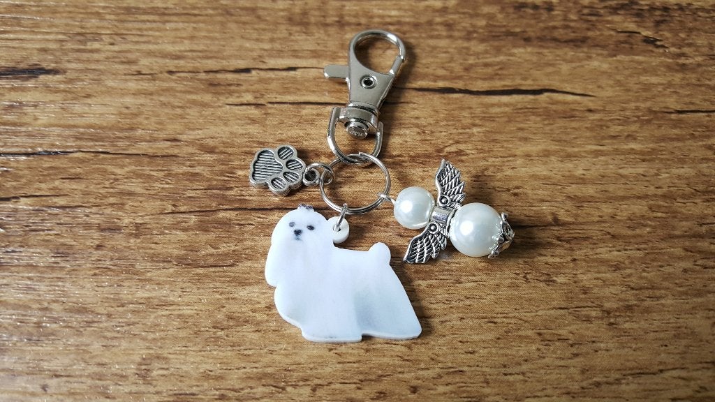 Tashanger Sleutelhanger Shih Tzu met beschermengeltje, Dieren en Toebehoren, Overige merken, Verzenden, Nieuw, Overige typen