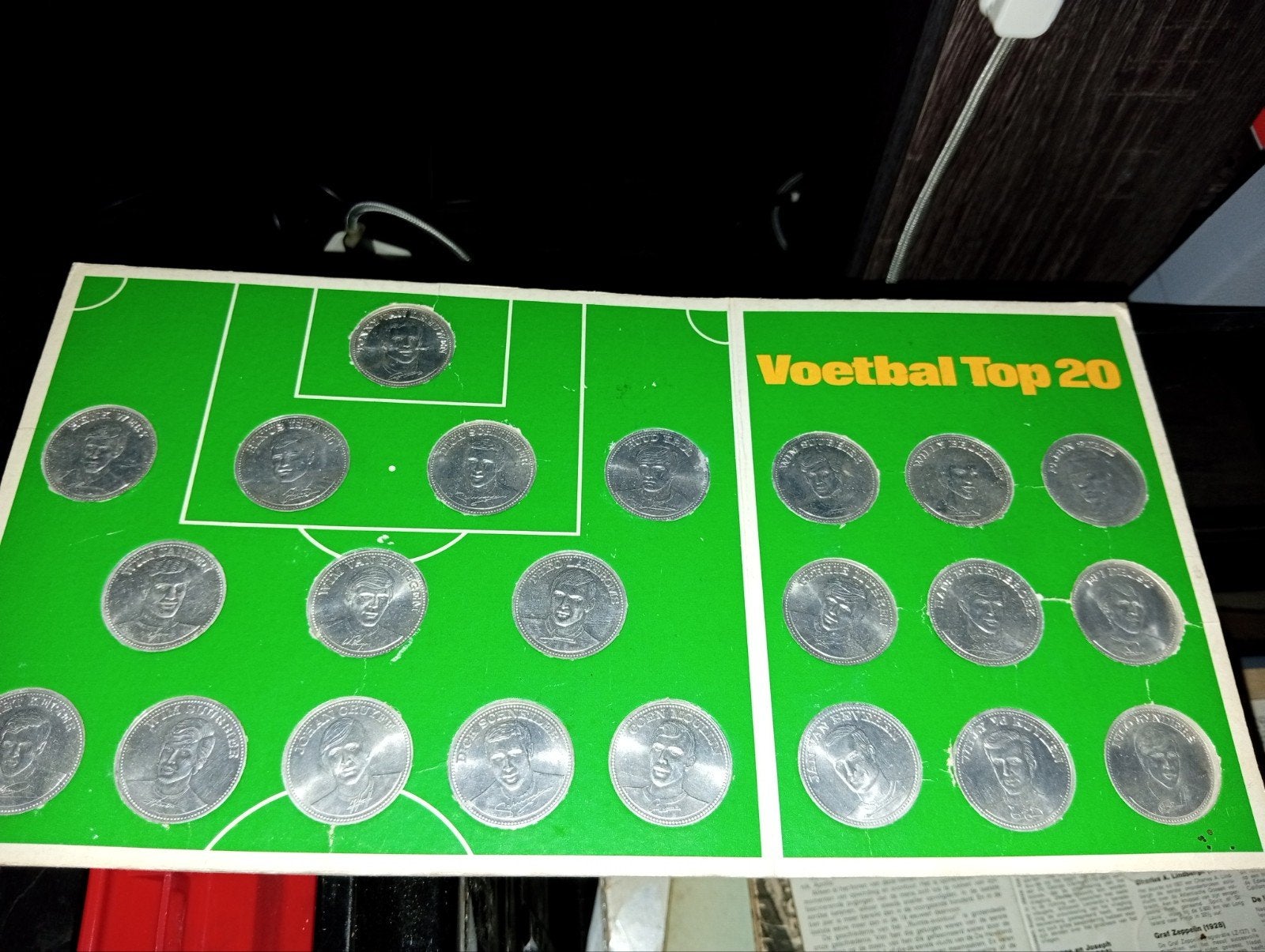 Voetbal Top 20 Spel met Munten - Vintage Voetbalspel, Ophalen of Verzenden
