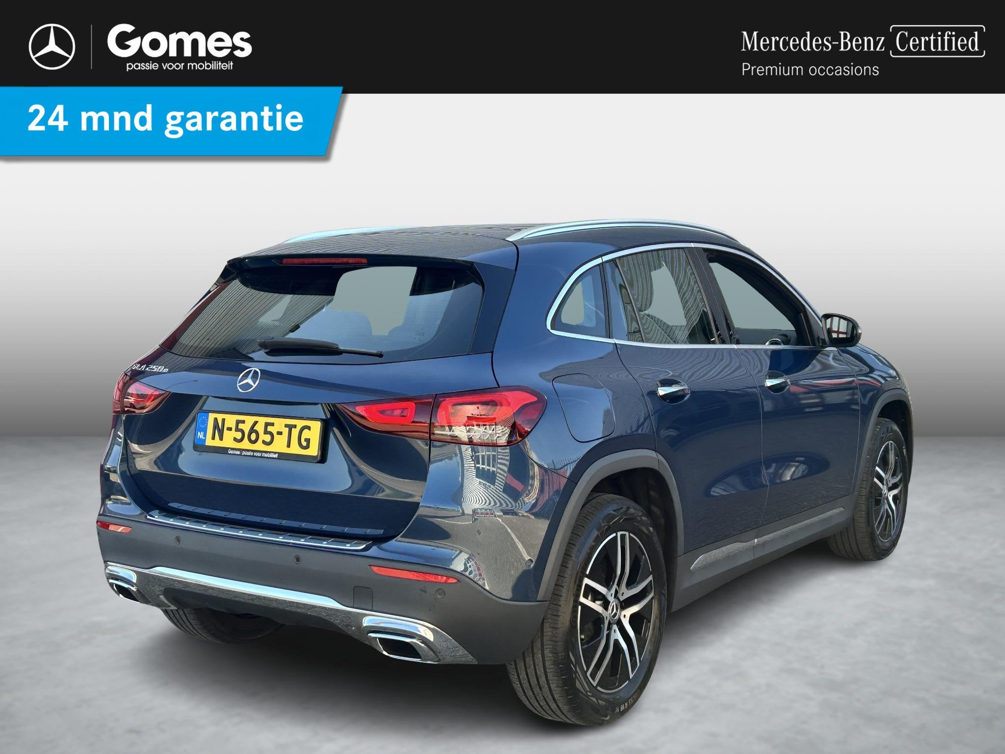 Mercedes-Benz GLA-klasse 250 e Business Solution AMG Limited, Auto's, Mercedes-Benz, 16 kWh, Blauw, Leder en Stof, Bedrijf
