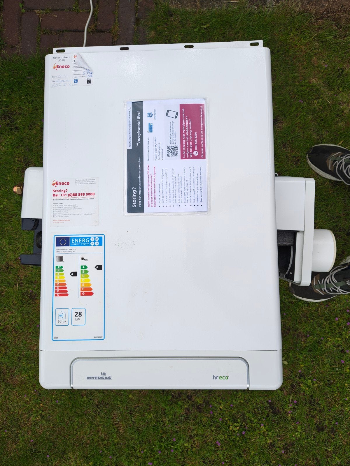 Intergas Kompakt HReco 30 CV-ketel (2015), Ophalen, 30 tot 80 cm, Gebruikt, Cv-ketel of Combi-ketel