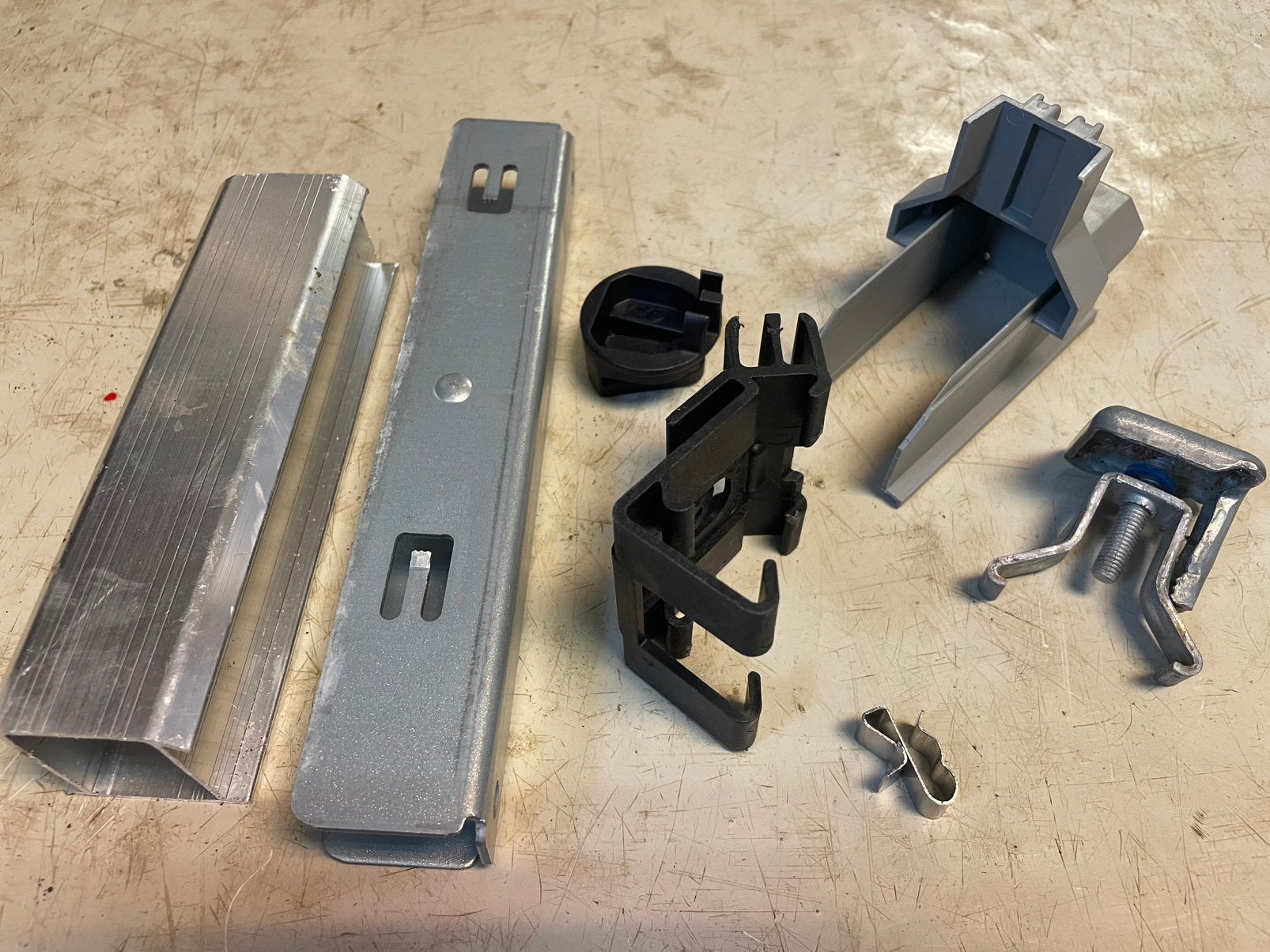 S500B + esdec clickfit: spanthaak eindkap rails dakhaak klem, Ophalen of Verzenden, Gebruikt