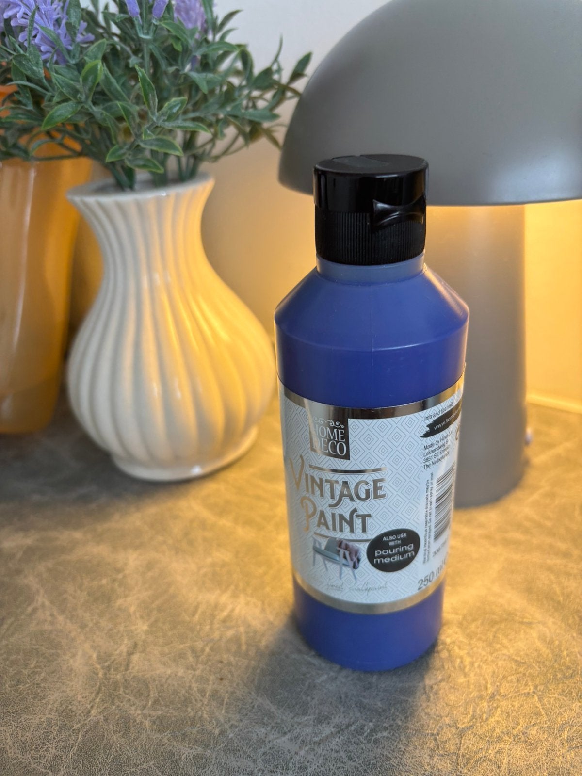(Home deco )Vıntage paint - deep blue . 5 euro, Ophalen, Zo goed als nieuw, Blauw