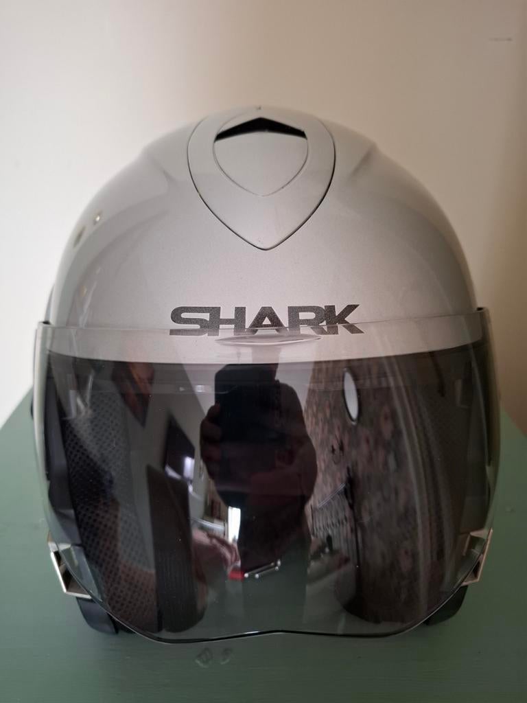 Shark Evoline Series 2 Systeemhelm - Zilver, Motoren, Systeemhelm, Heren, Shark, Ophalen of Verzenden