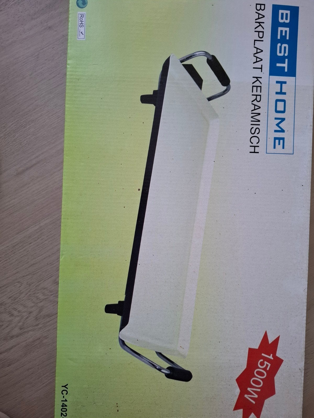 Keramische Bakplaat 1500W - Zo goed als nieuw, Witgoed en Apparatuur, Grillplaten, Ophalen, Zo goed als nieuw, Tafelgrill