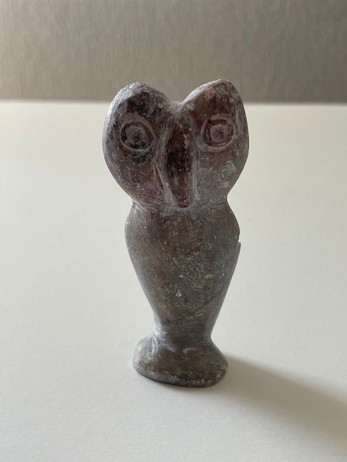 Beeldje: Stenen uil., Ophalen of Verzenden, Gebruikt, Vogel, Beeldje of Figuurtje