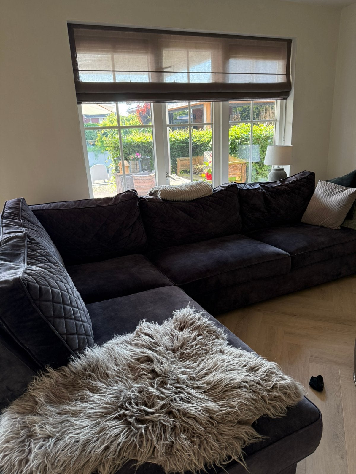 Zwarte hoekbank Urban Sofa, Ophalen, Gebruikt