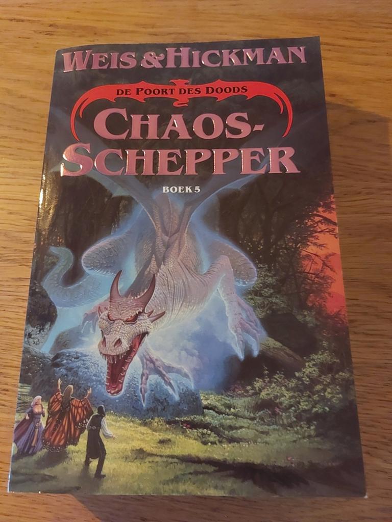 Chaos-Schepper: De Poort des Doods Boek 5, Boeken, Fantasy, Ophalen, Zo goed als nieuw, Margaret Weis & Tracy Hickman