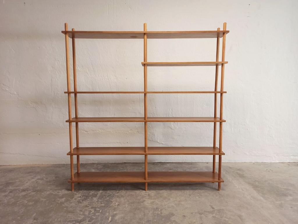 Vintage Willem Lutjens stokkenkast / boekenkast / wandkast, Ophalen, Met plank(en), Tweedehands, Tweedehands
