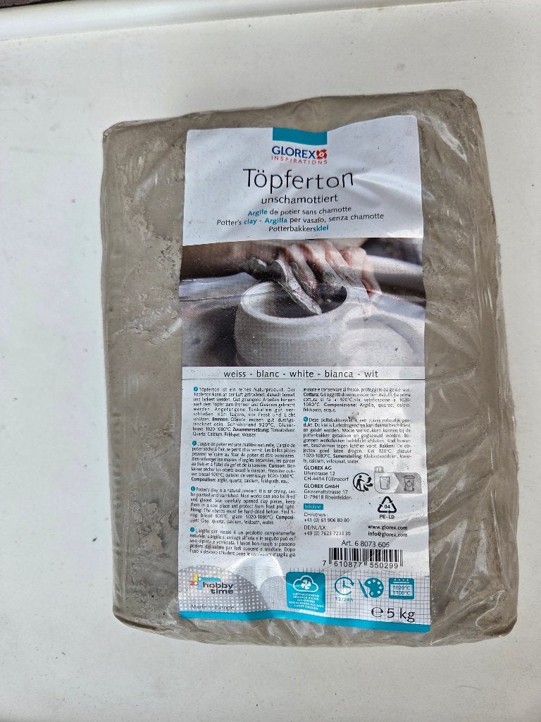 Nieuwe Pottenbakkersklei Wit - 5 KG, Hobby en Vrije tijd, Pottenbakken, Ophalen, Nieuw