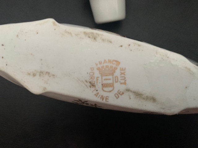 Limoges porselein vis, peper mosterd zout, napoleon, Ophalen of Verzenden