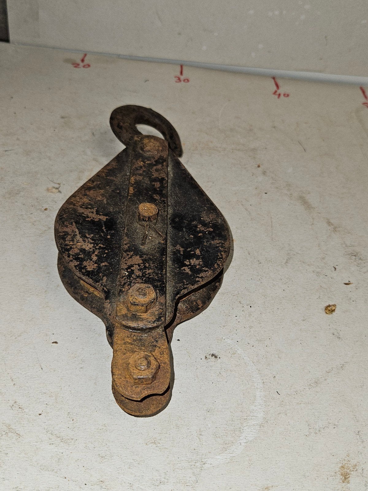 Antieke Katrol met Haak, Ophalen of Verzenden