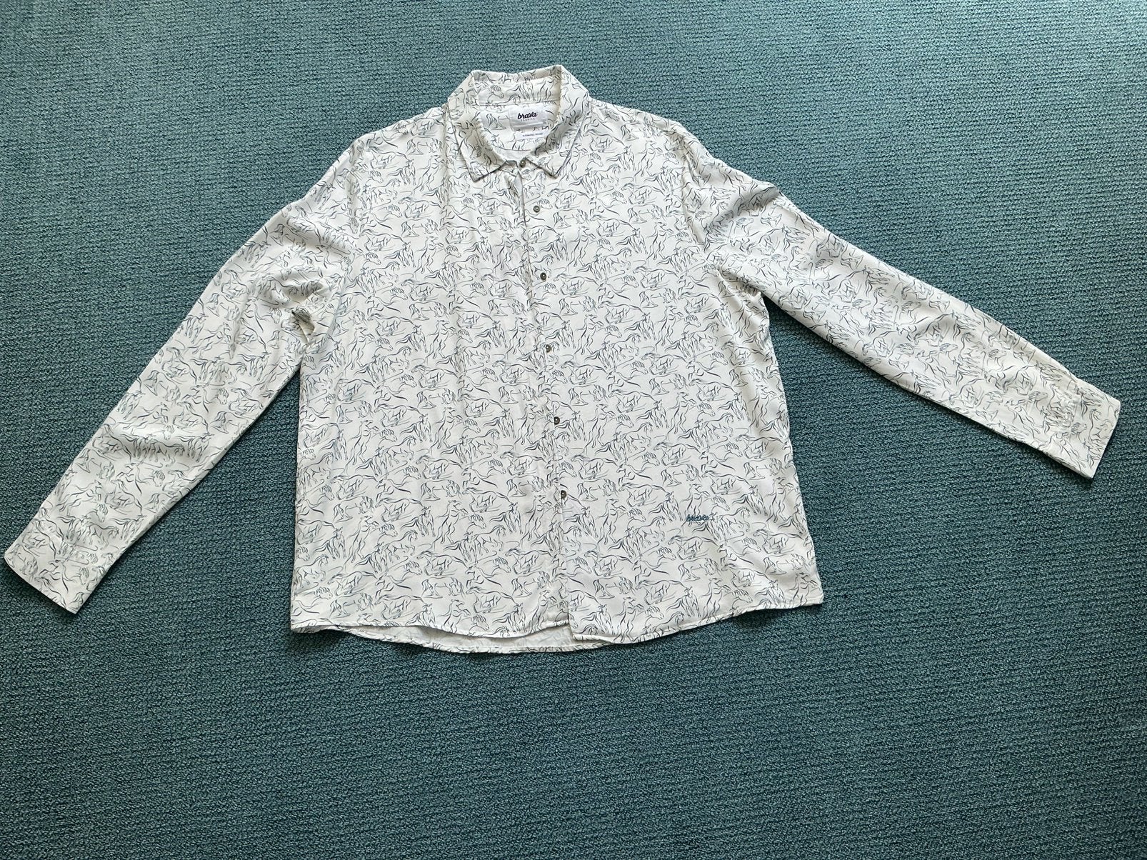 Damesblouse met paardenprint mt. 2XL, Kleding | Dames, Ophalen of Verzenden, Zo goed als nieuw, Maat 46/48 (XL) of groter, Wit