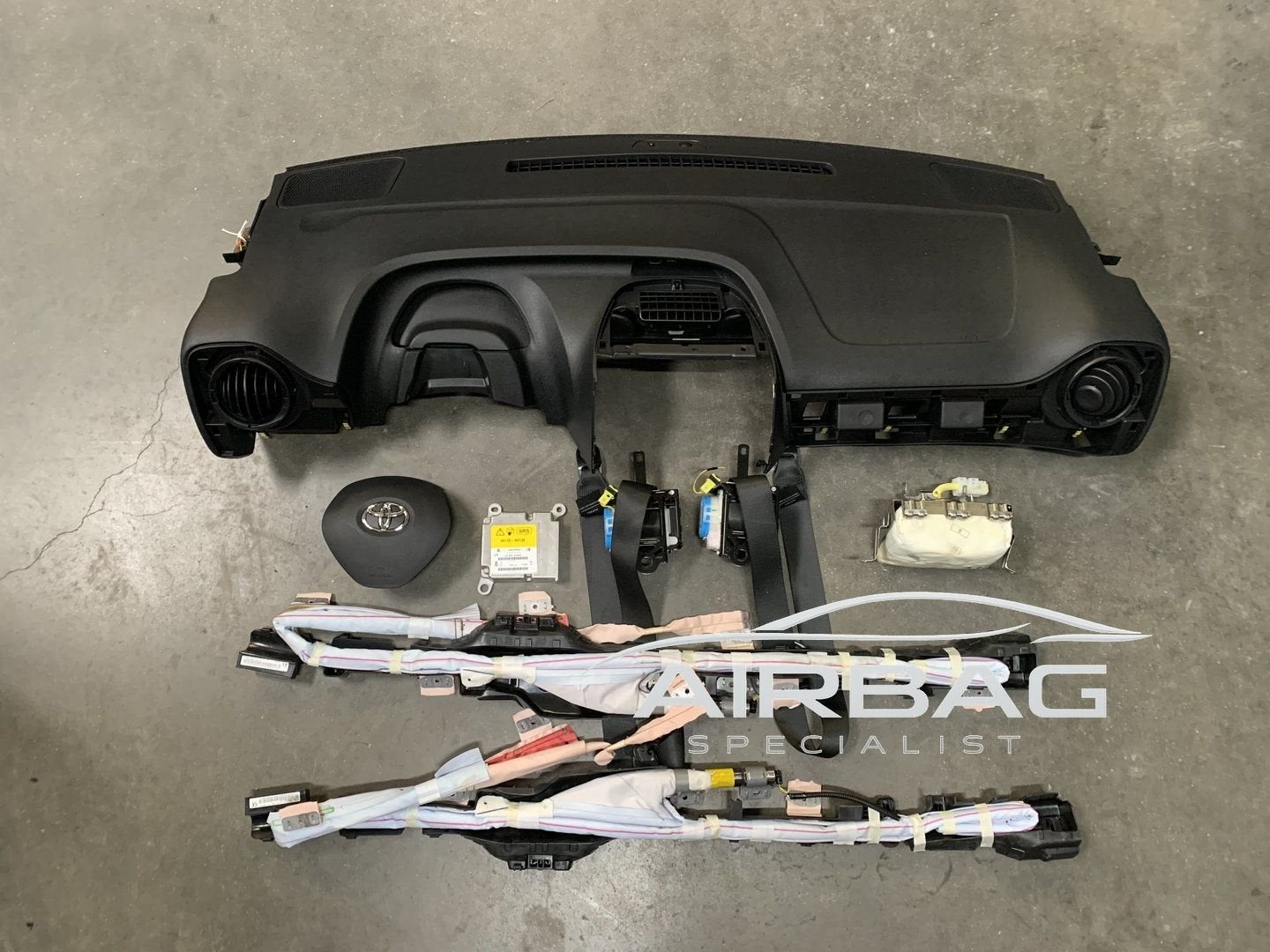 TOYOTA AYGO airbag set dashboard gordels module 2014+ hemel, Gebruikt, -, -, Ophalen of Verzenden