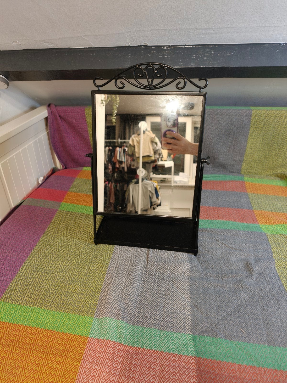 IKEA KARMSUND Tafelspiegel - Zwart, Zo goed als nieuw, Huis en Inrichting, Minder dan 50 cm, Ophalen of Verzenden, Zo goed als nieuw