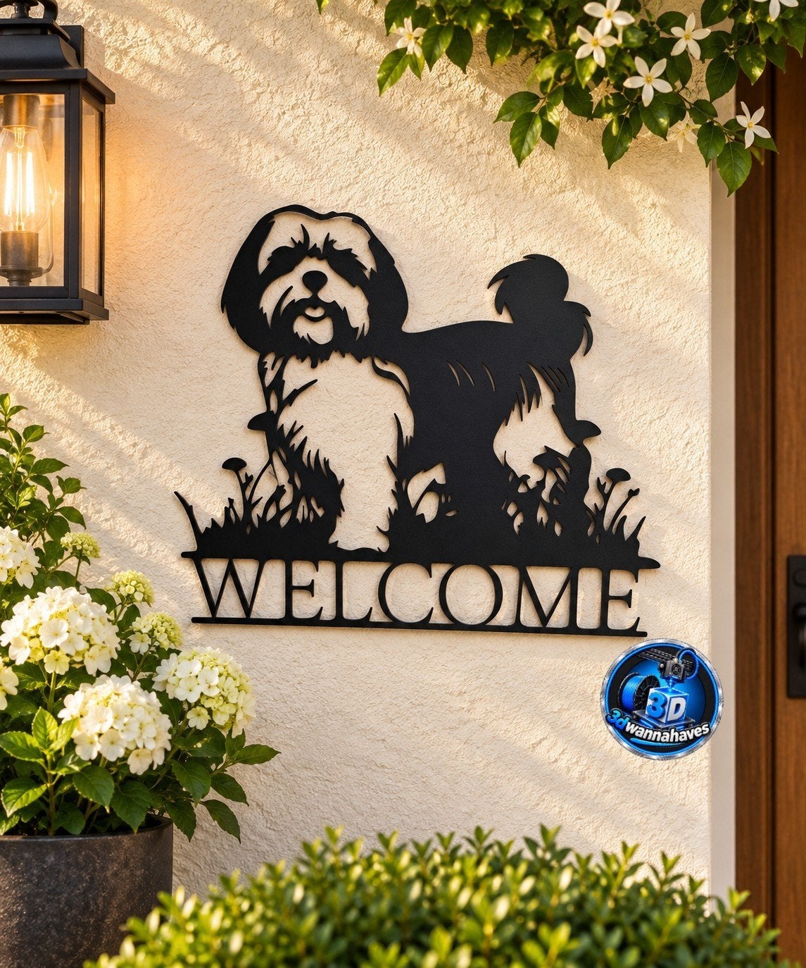 Super gave Boomer Shih Tzu muurplaat - alle kleuren, Eigen ontwerp, Meerkleurig, Nieuw, Ophalen of Verzenden