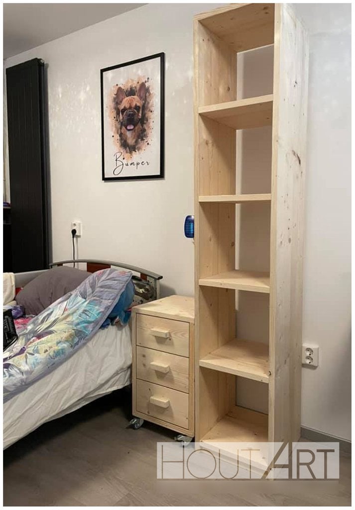 Kast / Boekenkast van steigerhout!, Huis en Inrichting, Kasten | Boekenkasten, Met plank(en), 200 cm of meer, Info@hout-art.nl