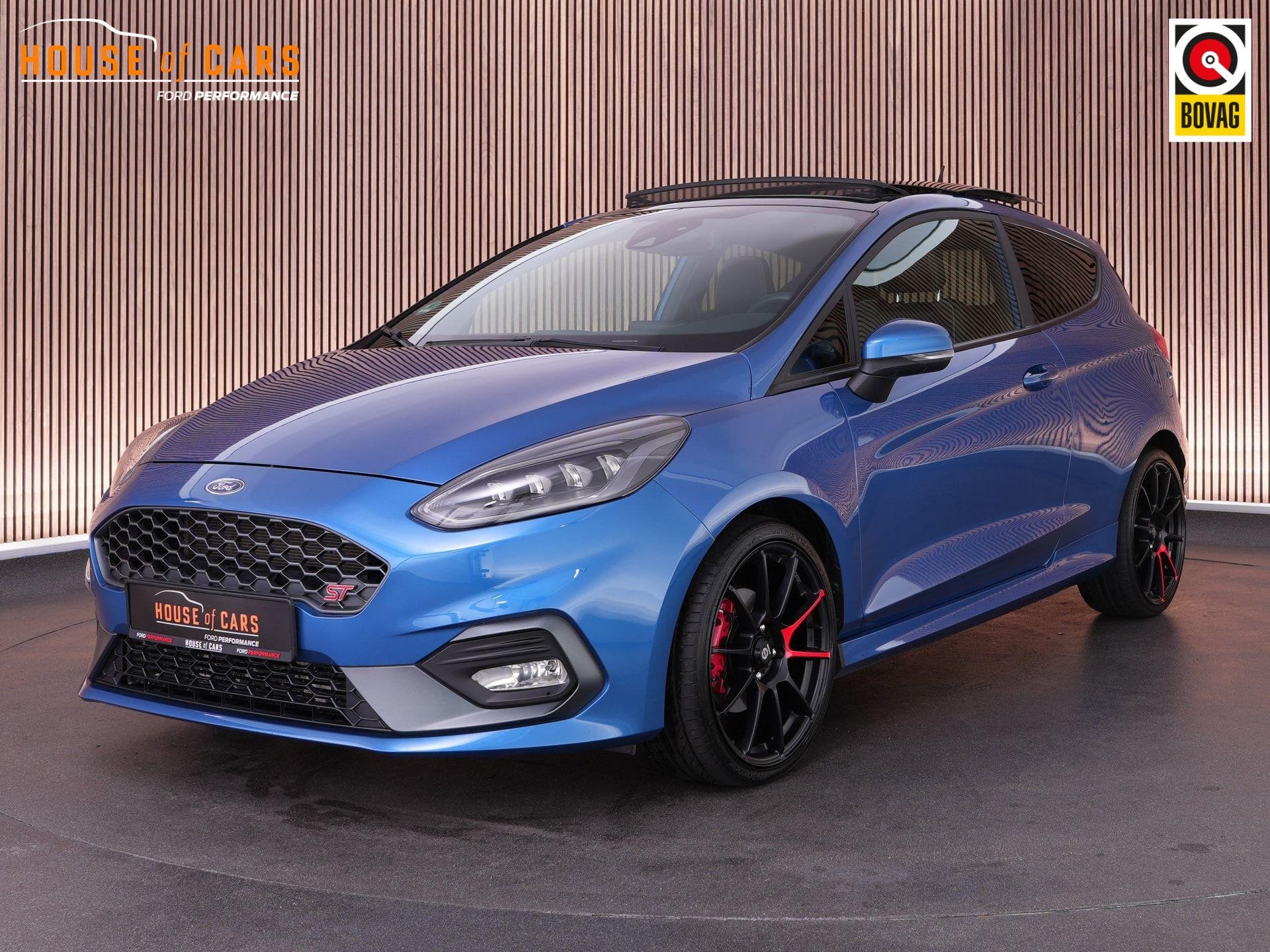 Ford Fiesta ST-3 1.5 200pk PERFORMANCE PACK |Milltek|18" LMV, Voorwielaandrijving, Stof, 1188 kg, Blauw