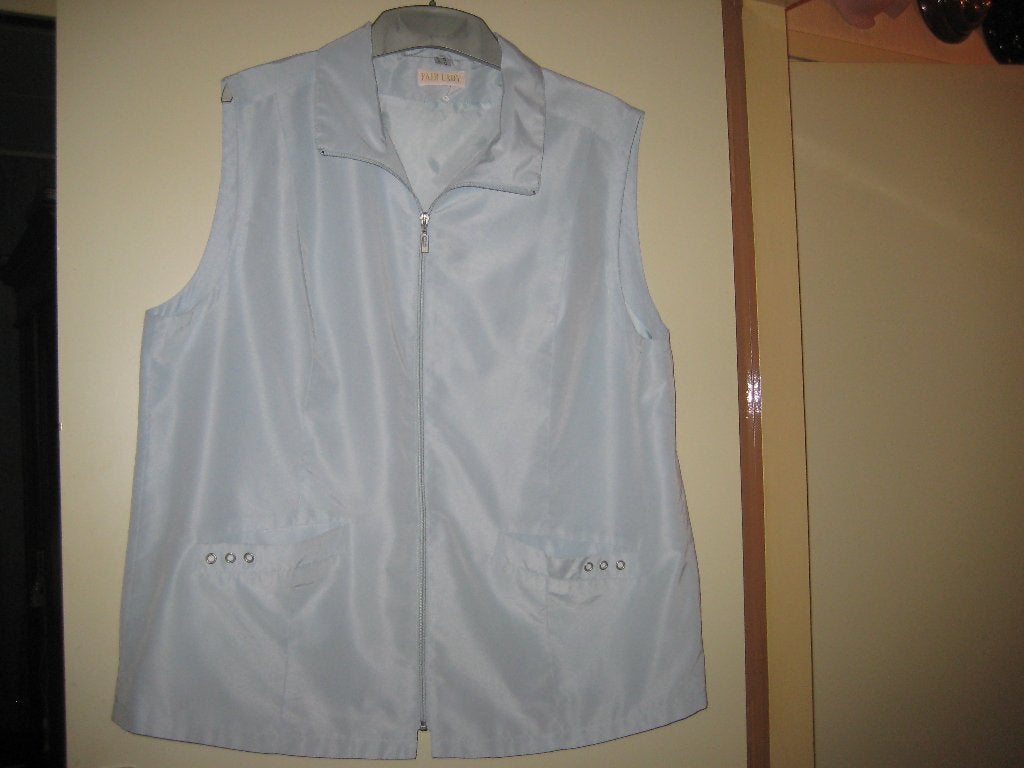 Lichtblauwe vest zoner mouwen, 50, Fait Lady, Ophalen of Verzenden, Zo goed als nieuw, Blauw, Trui of Vest