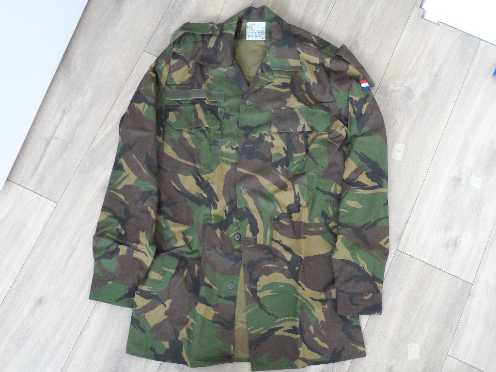 Jas overhemd woodland camou lange mouw mt 48/50, nw, Ophalen, Landmacht, Nederland