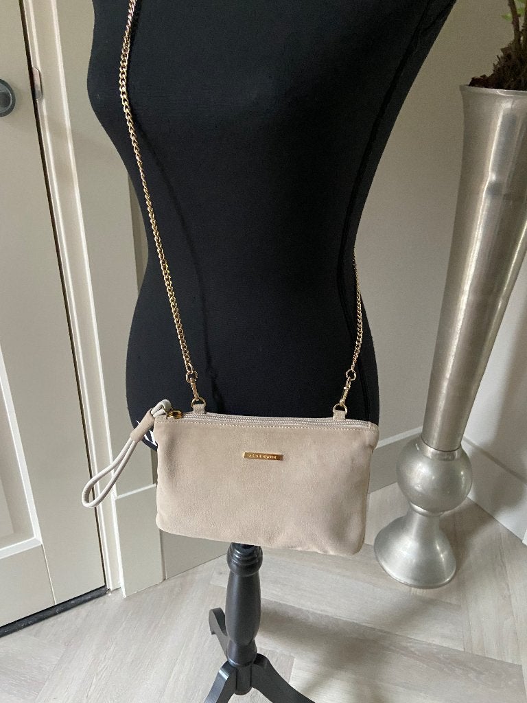 Clutch c.q. crossbody van Peter Kaiser - nieuwstaat, Ophalen of Verzenden, Zo goed als nieuw, Beige, Schoudertasje